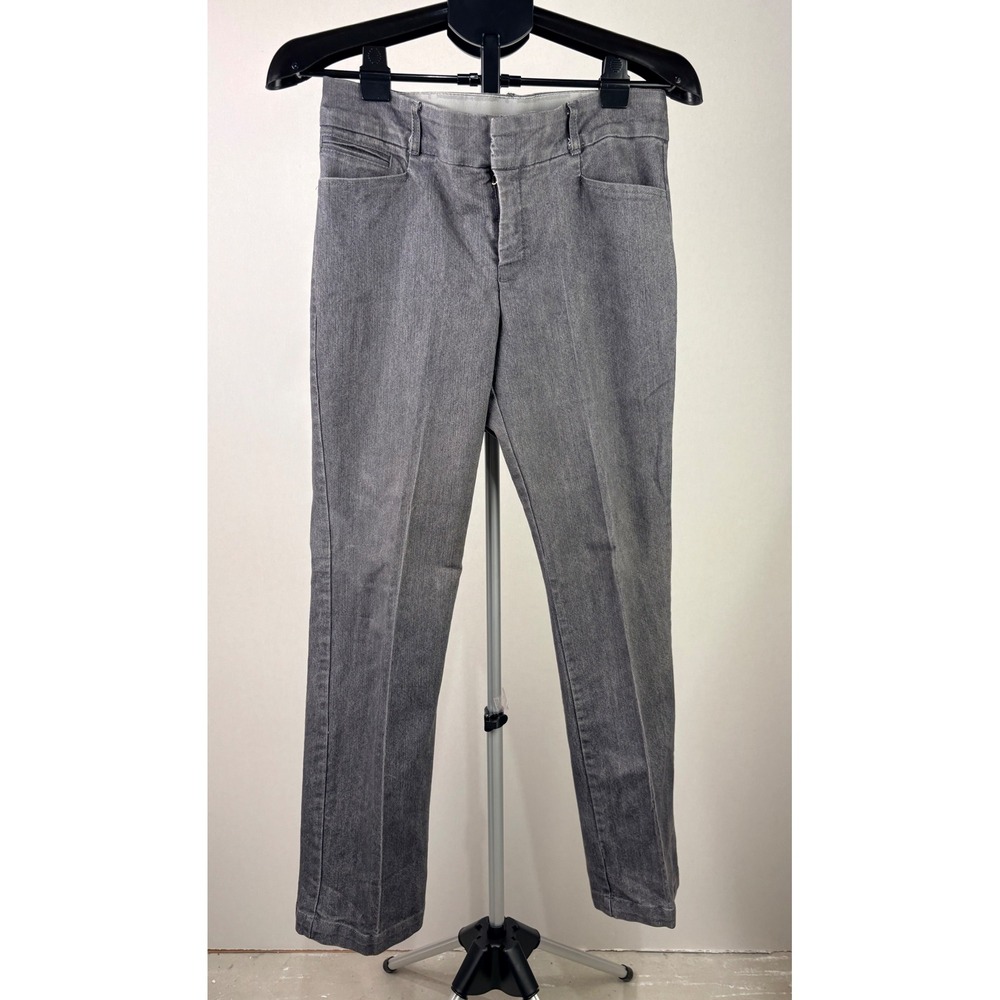 Gloria Vanderbilt Amanda Gray Straight Leg Pants Womens 6 Short Stretch Trousers